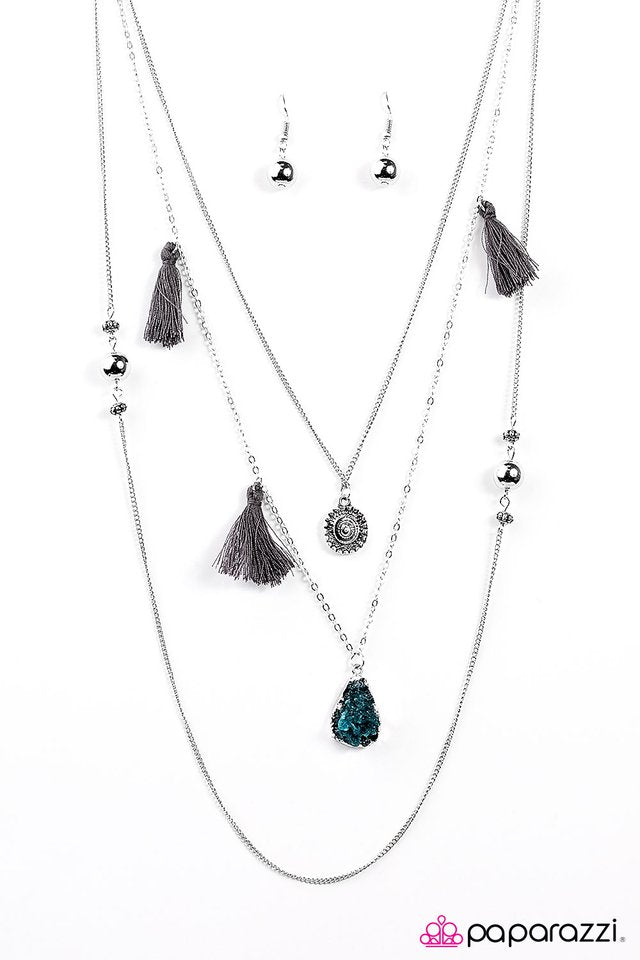 Paparazzi ♥ Tarots and Tassels - Blue ♥ Necklace