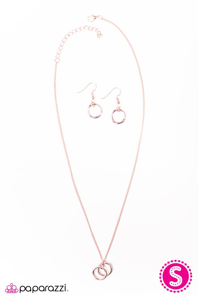 Paparazzi ♥ All Is Calm, All Is Bright - Copper ♥ Necklace