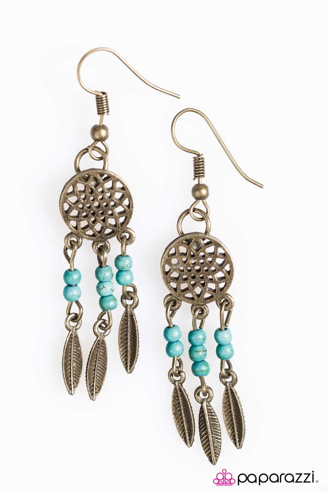 Paparazzi ♥ Desert Vibes - Brass ♥ Earrings