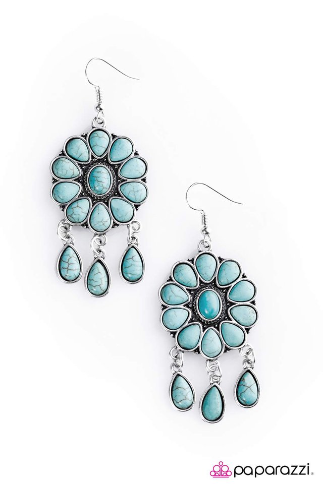 Paparazzi ♥ Stone Harmony - Blue ♥ Earrings