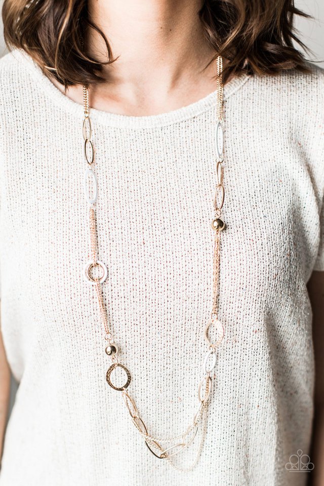 Paparazzi ♥ DISC Factor - White ♥ Necklace