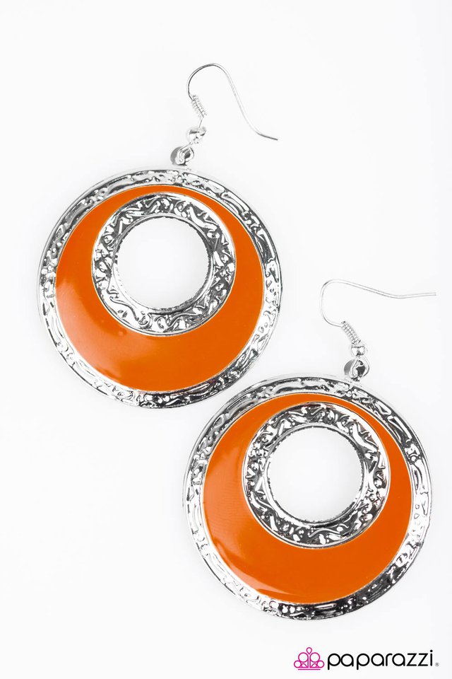 Paparazzi ♥ Night Owl - Orange ♥ Earrings