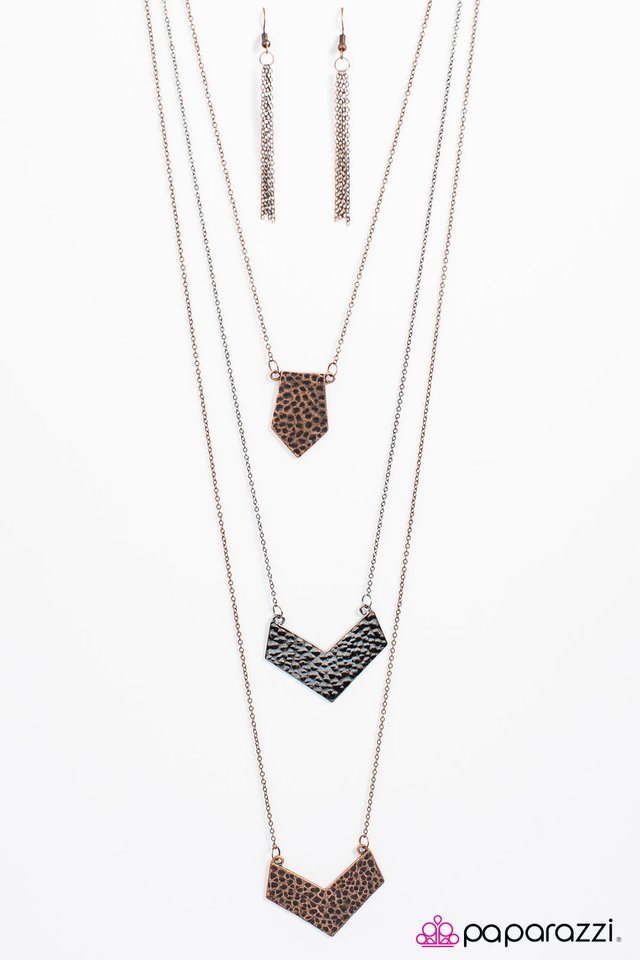 Paparazzi ♥ Flash Point - Copper ♥ Necklace
