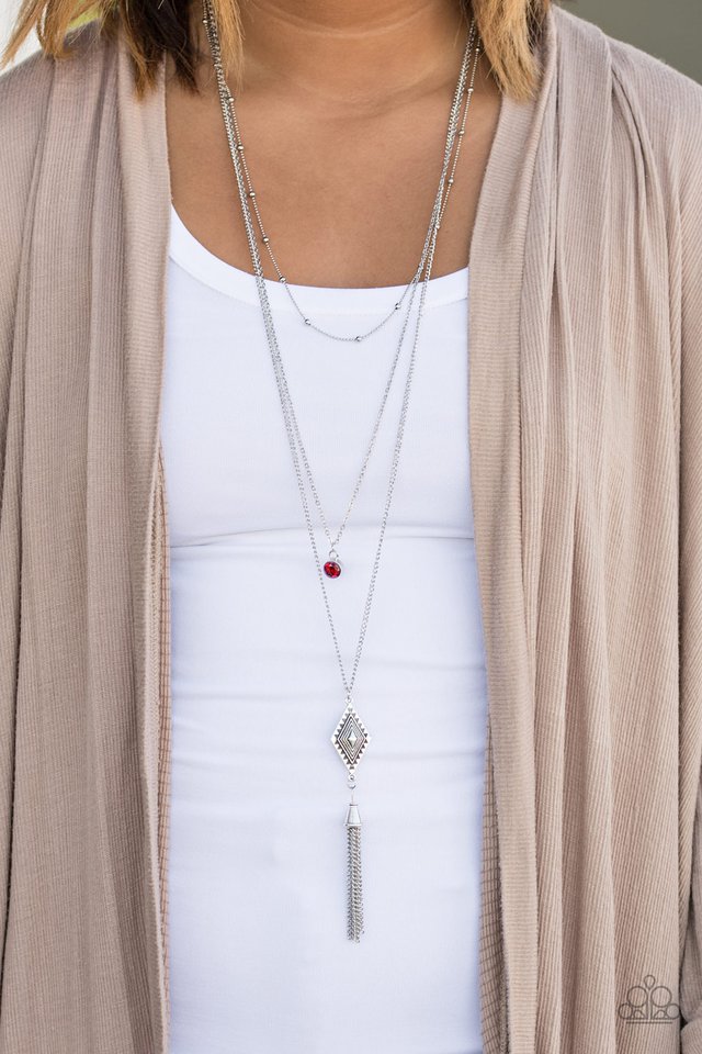 Paparazzi ♥ Hightail It - Red ♥ Necklace