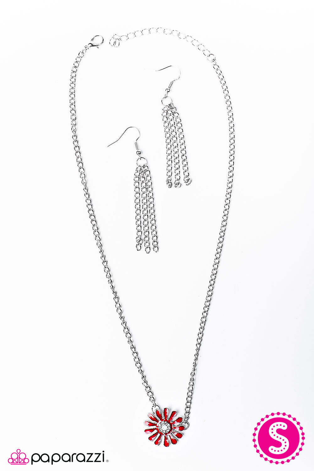 Paparazzi ♥ Bloom With Grace - Red ♥  Necklace