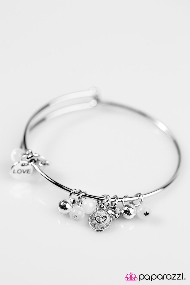 Paparazzi ♥ Party HEARTY - White ♥ Bracelet