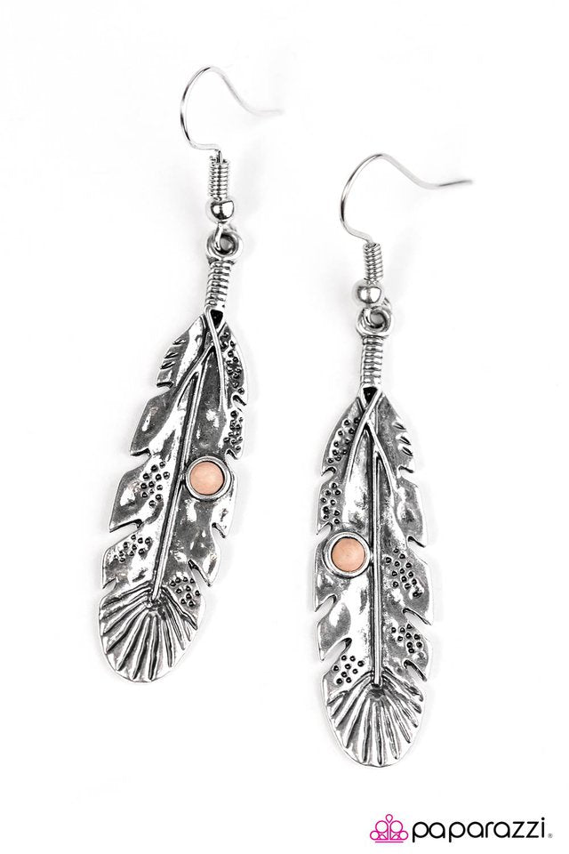 Paparazzi ♥ Its Never Too Late To Fly - Brown ♥ Earrings