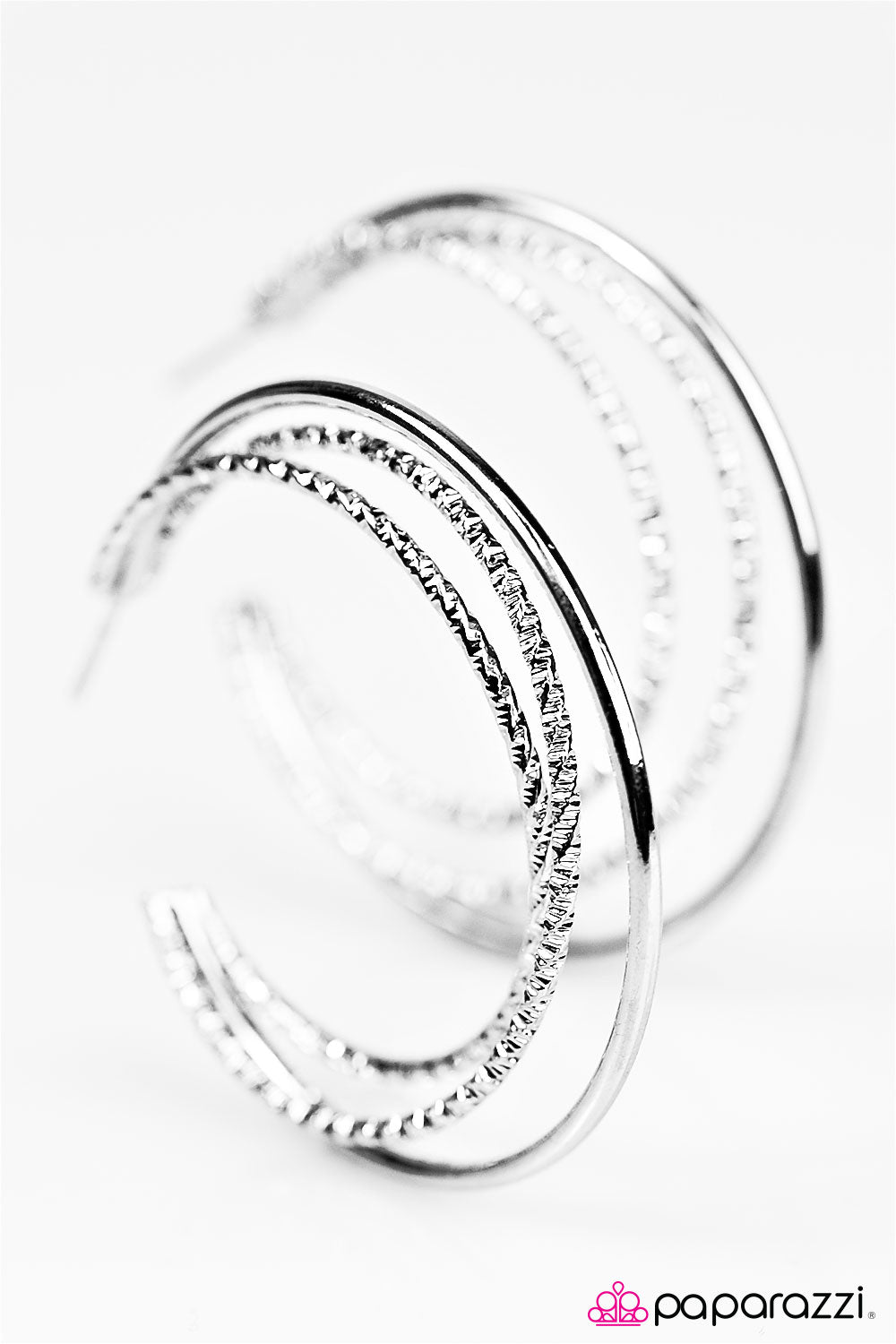 Paparazzi ♥ Out Of Orbit - Silver ♥  Earrings