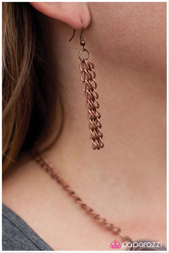 Paparazzi ♥ Round About You - Copper ♥ Necklace