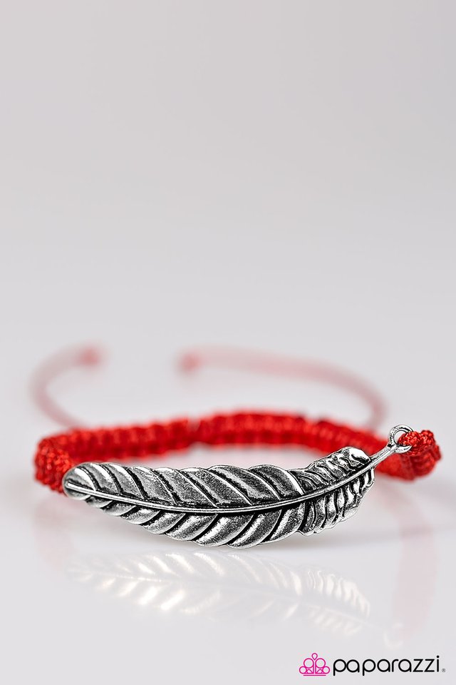 Paparazzi ♥ Under the FEATHER - Red ♥ Bracelet