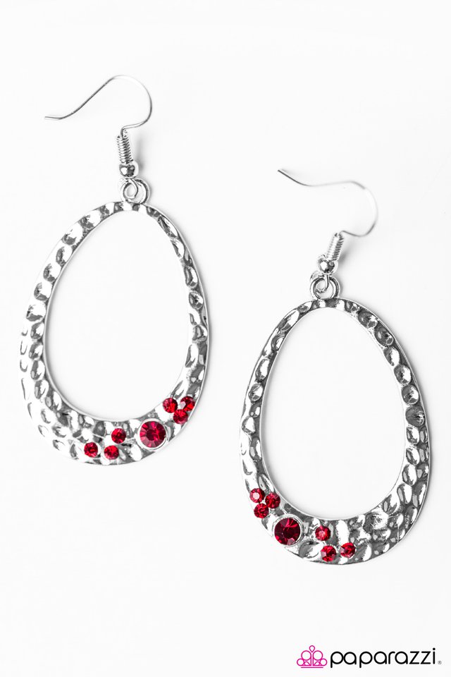 Paparazzi ♥ Party Over Here - Red ♥ Earrings