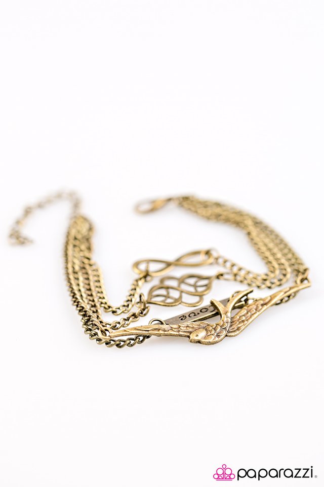 Paparazzi ♥ Then Love Swooped In - Brass ♥ Bracelet