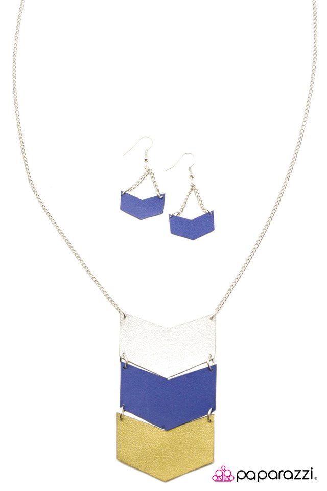 Paparazzi ♥ Third Times a Charm - Blue ♥ Necklace