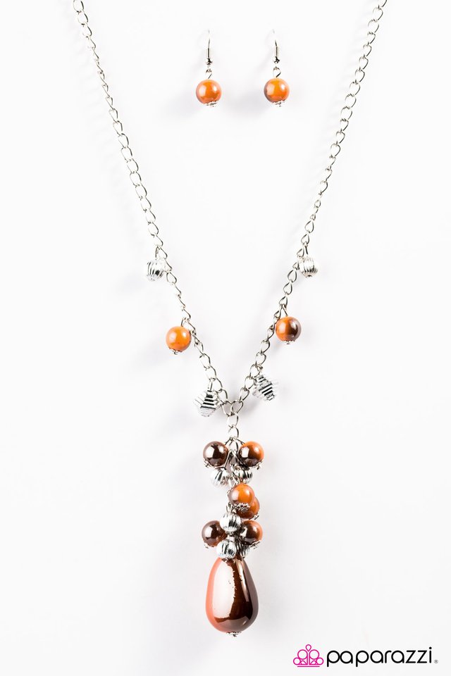 Paparazzi ♥ Skyfall - Orange ♥ Necklace