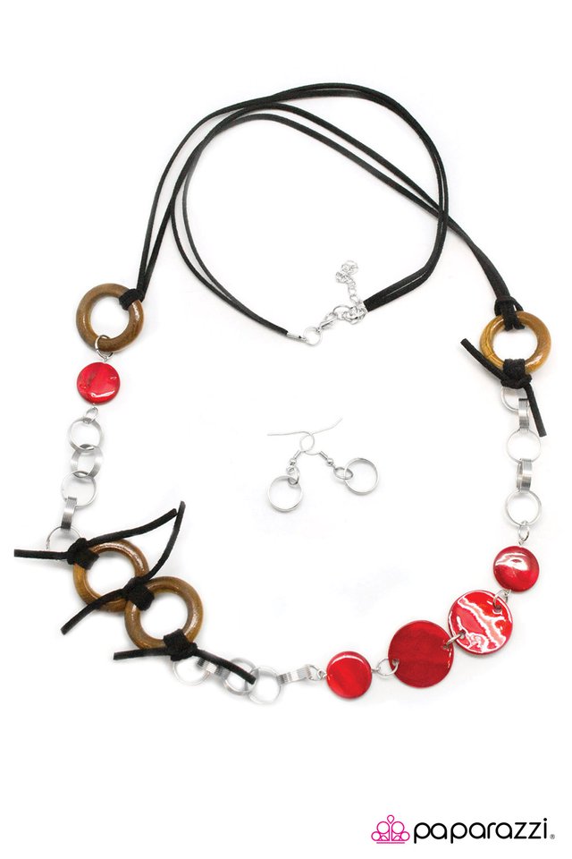 Paparazzi ♥ Tied Me Over - Red ♥ Necklace