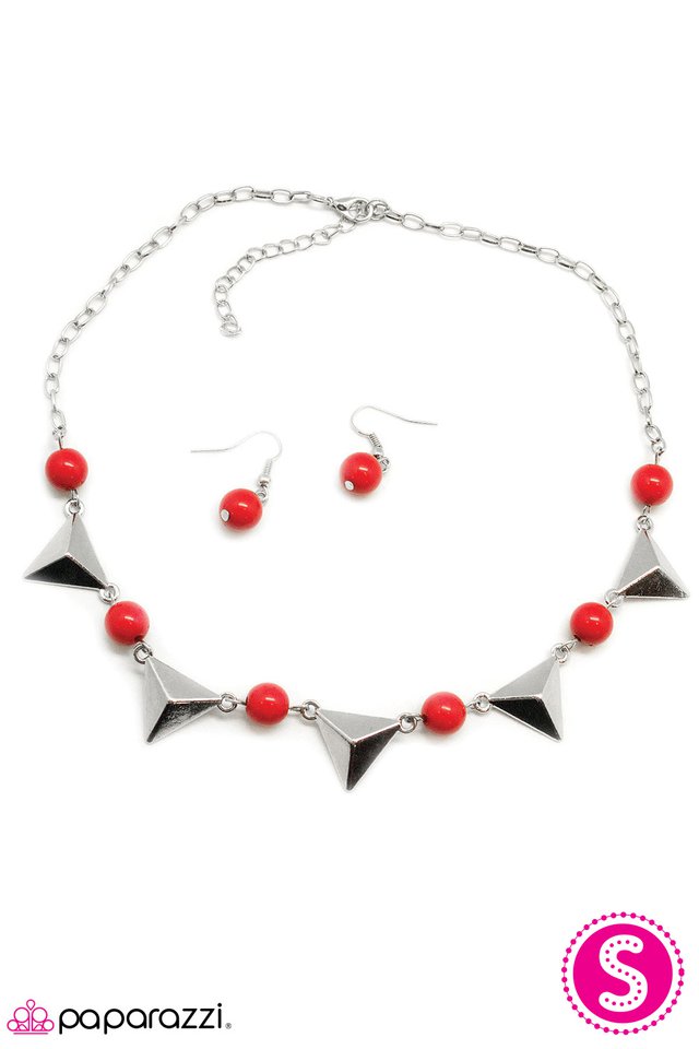 Paparazzi ♥ Hitting A High Point - Red ♥ Necklace