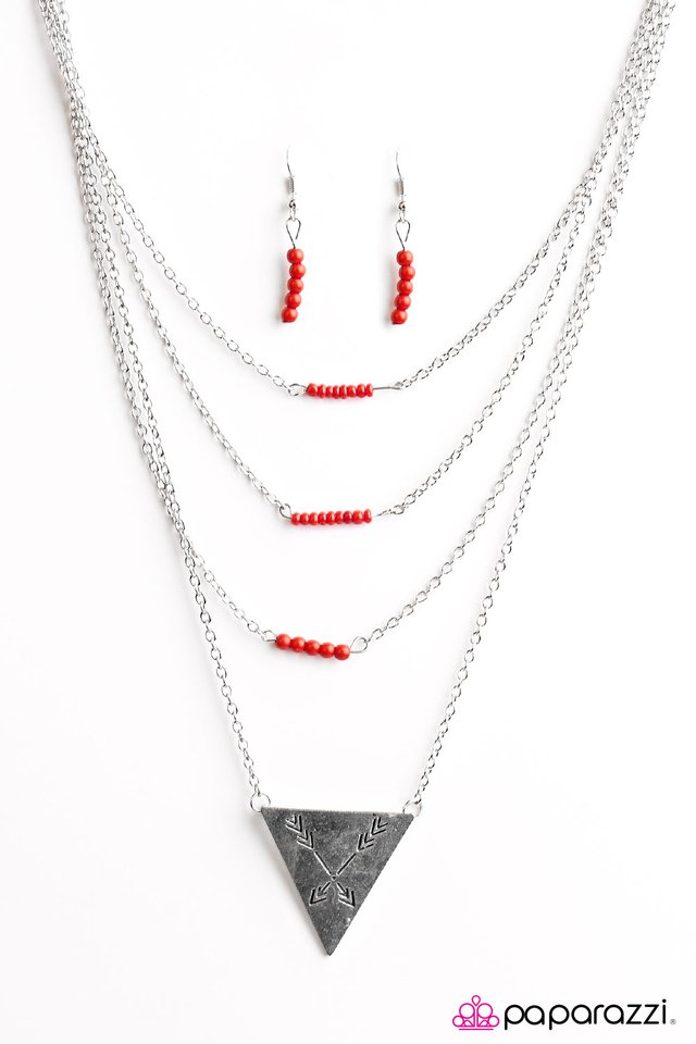 Paparazzi ♥ Archer - Red ♥ Necklace