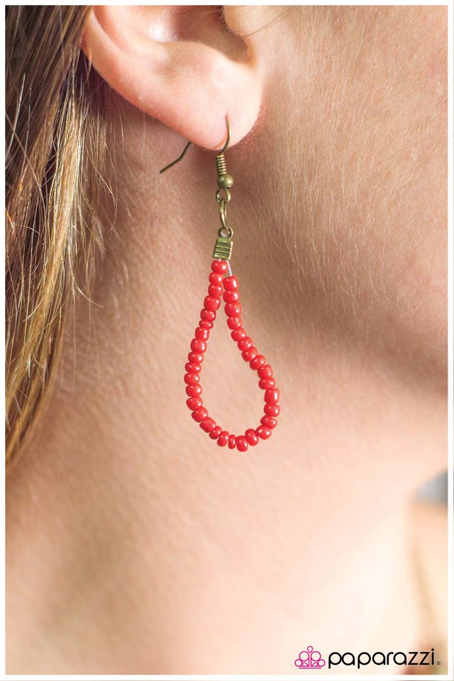 Paparazzi ♥ Blazing a Trail - Red ♥ Necklace