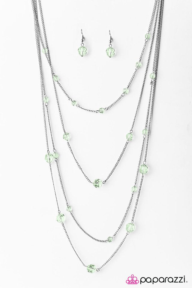 Paparazzi ♥ Sparkling Intentions - Green ♥ Necklace