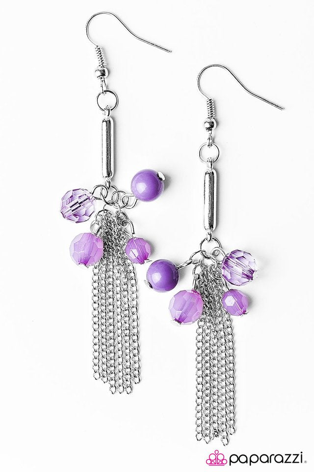 Paparazzi ♥ Excited To BEAD Here! - Purple ♥ Earrings