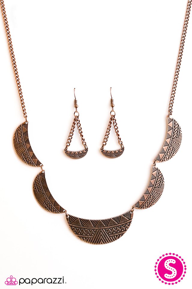 Paparazzi ♥ As MOON As Possible - Copper ♥ Necklace