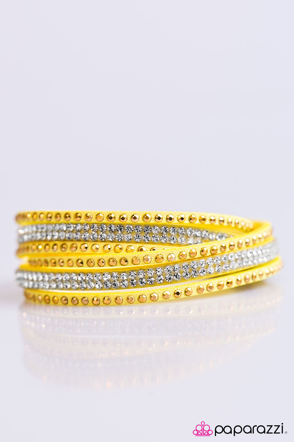 Paparazzi ♥ Stop, Drop, and Sparkle - Yellow ♥  Bracelet