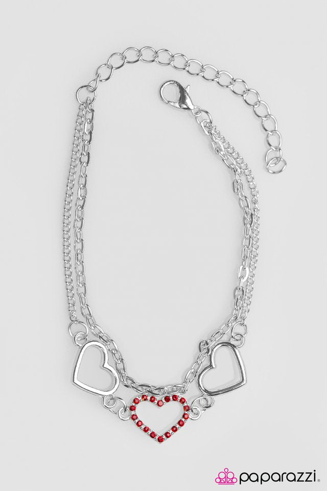 Paparazzi ♥ Love Is Everywhere - Red ♥ Bracelet