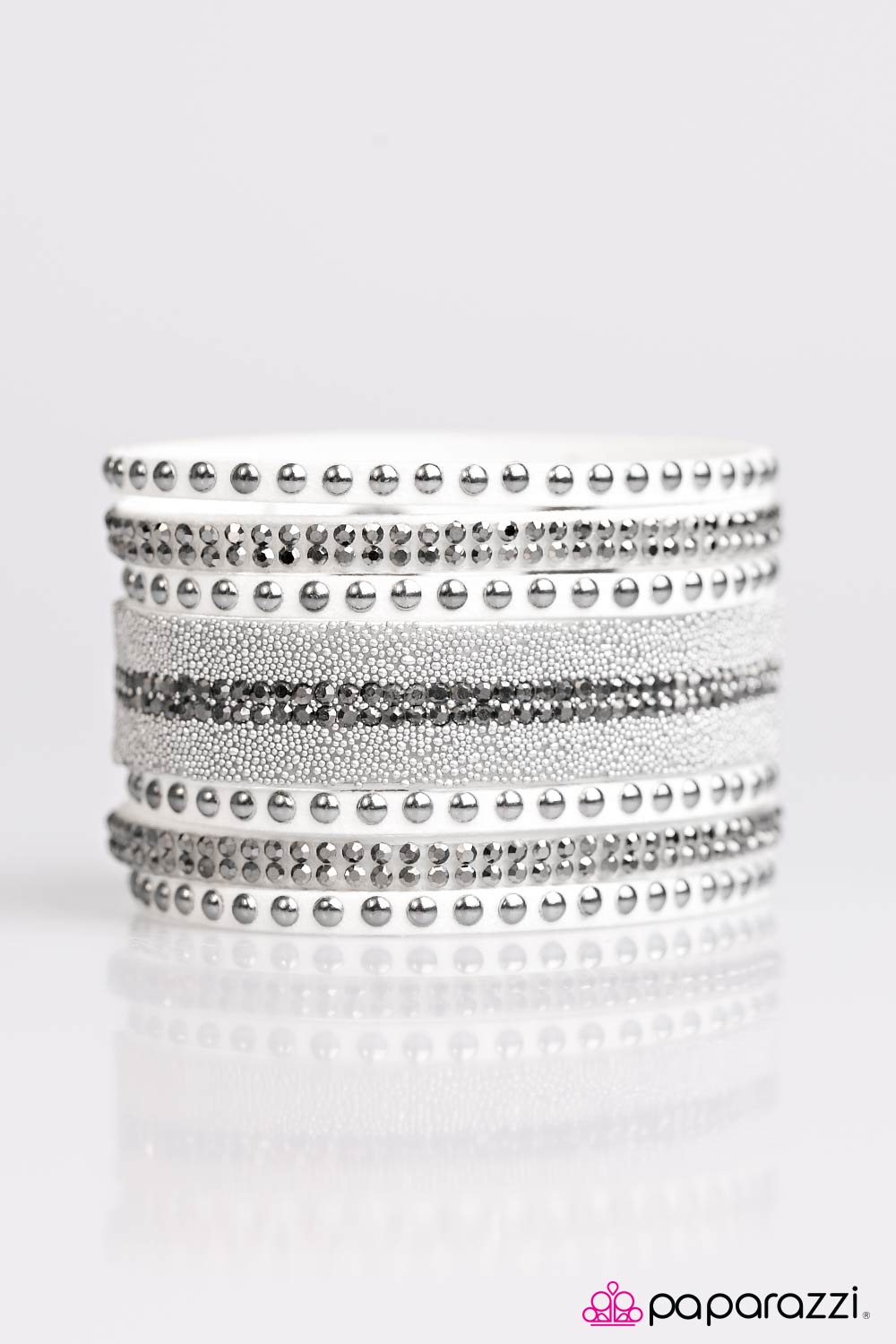 Paparazzi ♥ Full SPARKLE Ahead! - White ♥  Bracelet