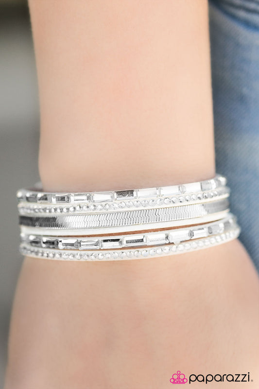Paparazzi ♥ Hit the Lights - White ♥  Bracelet-product_sku