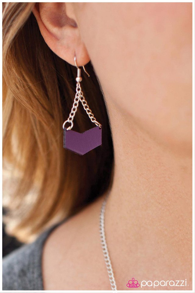Paparazzi ♥ Third Times a Charm - Purple ♥ Necklace