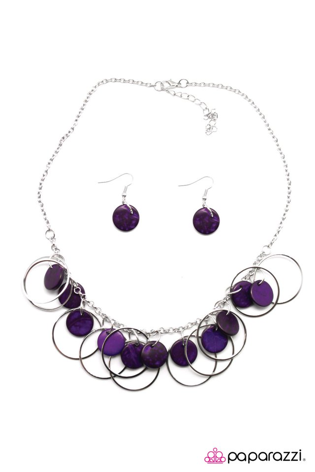 Paparazzi ♥ Jumping Through Hoops - Purple ♥ Necklace