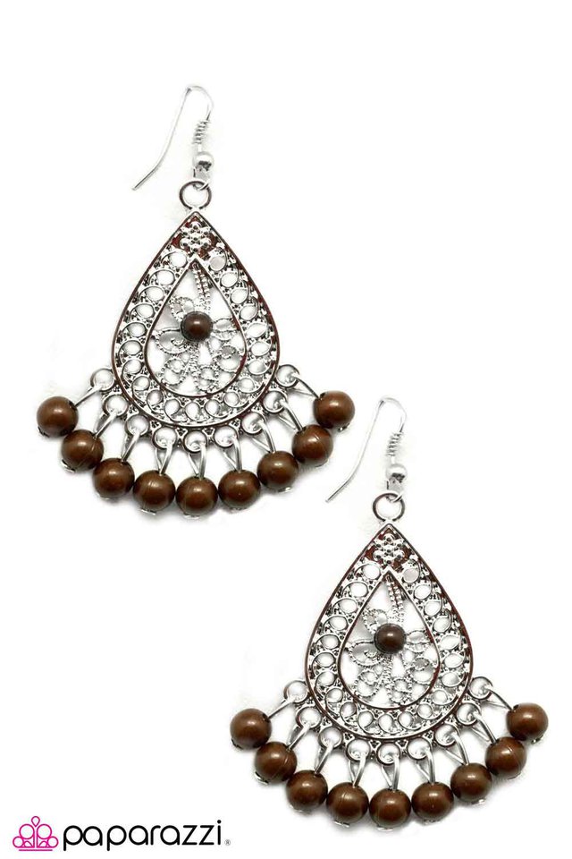 Paparazzi ♥ Whole LATTE Drama - Brown ♥ Earrings