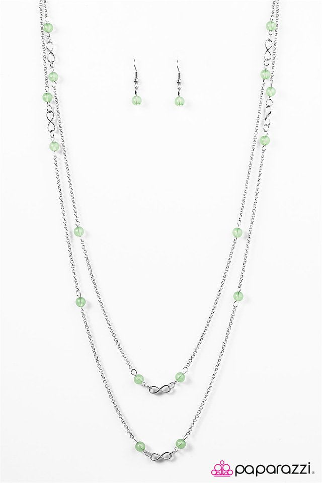 Paparazzi ♥ All The Time In The World - Green ♥ Necklace