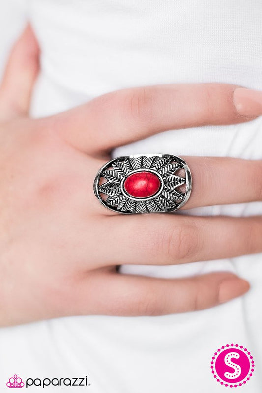 Paparazzi ♥ Natural Habitat - Red ♥ Ring-product_sku