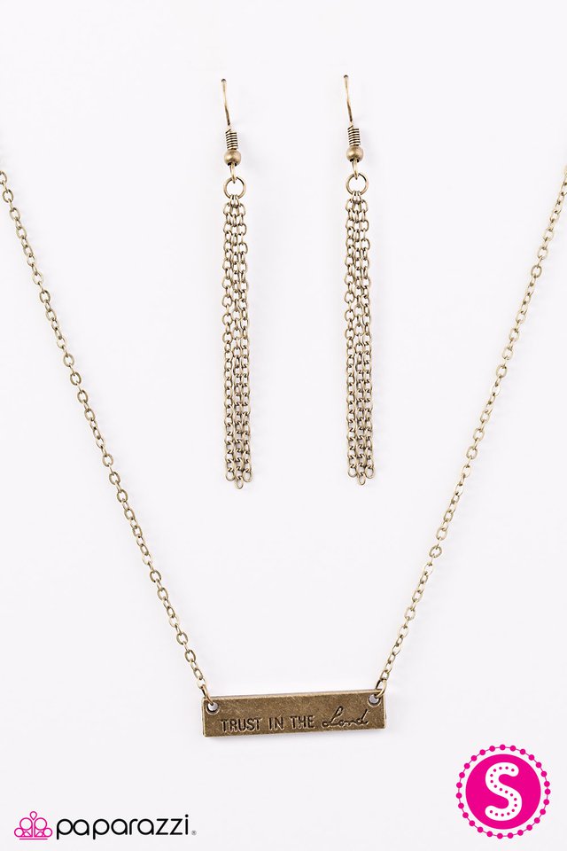 Paparazzi ♥ Trust In The Lord - Brass ♥ Necklace