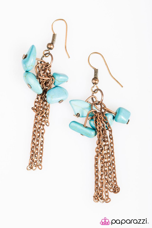 Paparazzi ♥ This Rocks! - Copper ♥ Earrings