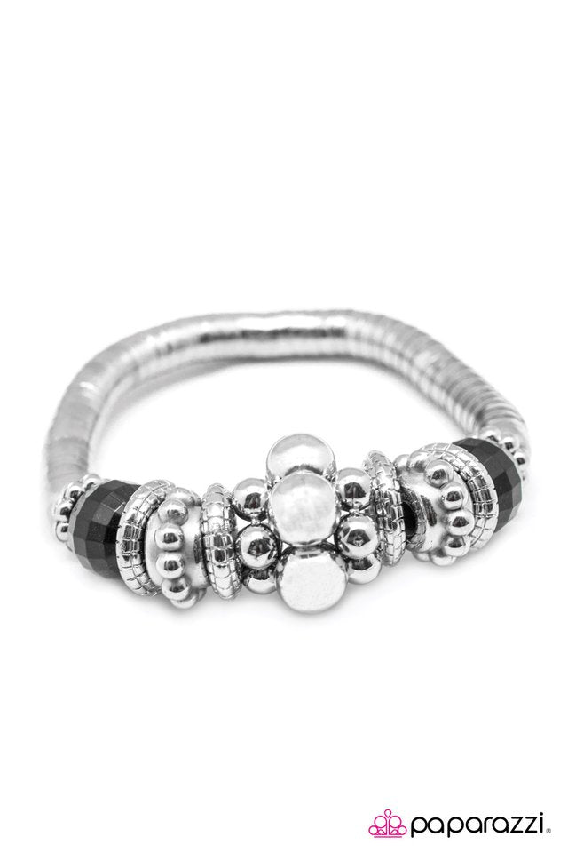Paparazzi ♥ Geared Up - Black ♥ Bracelet