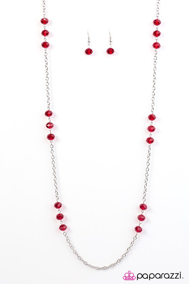 Paparazzi ♥ Glitzy-est Of Them All - Red ♥ Necklace