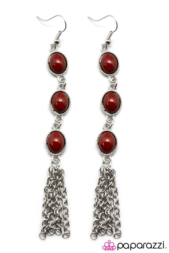 Paparazzi ♥ Well RED - Red ♥ Earrings