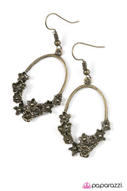 Paparazzi ♥ Always On SPRINGTIME - Brass ♥ Earrings