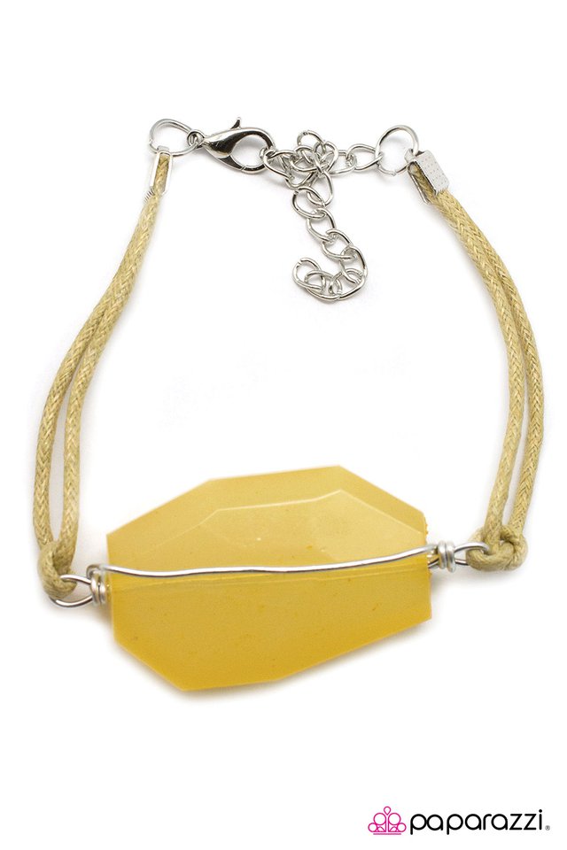 Paparazzi ♥ Yellow EnWrapture - Yellow ♥ Bracelet