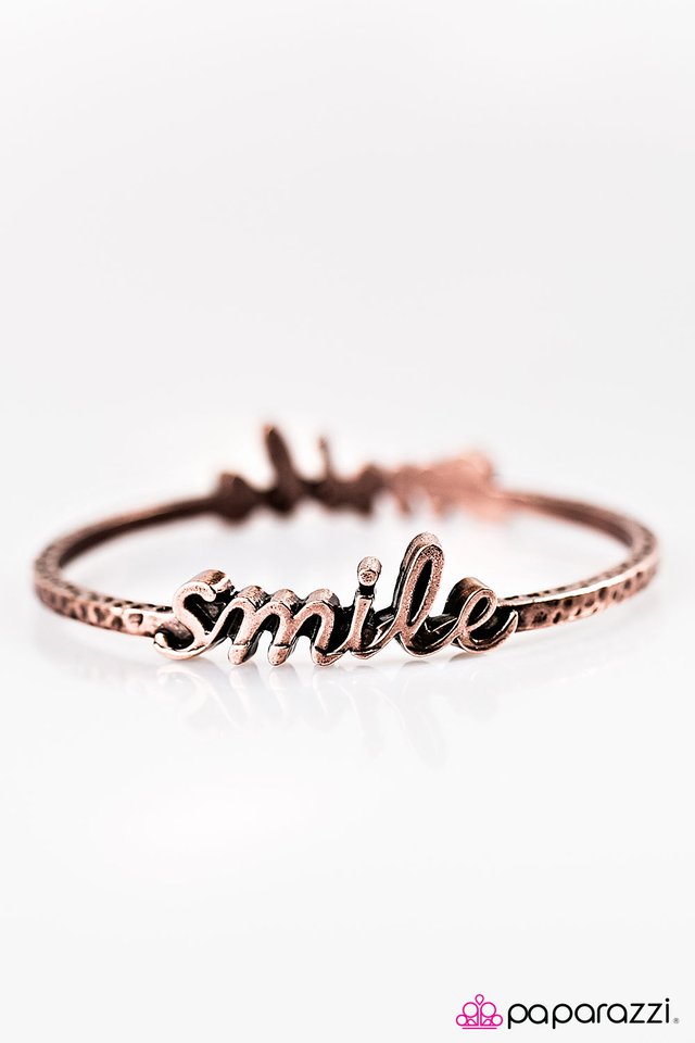 Paparazzi ♥ A Reason To Smile - Copper ♥ Bracelet