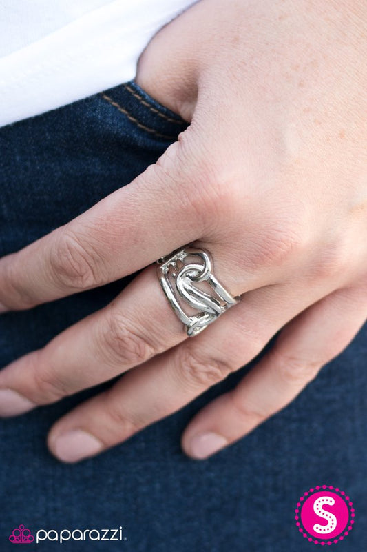 Paparazzi ♥ Tantalizingly Tangled - Silver ♥ Ring-product_sku