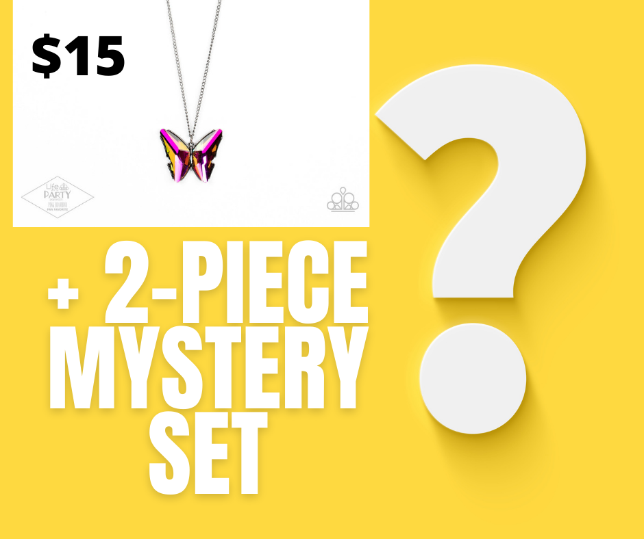 BUNDLE A 3-pieces including Paparazzi ♥ The Social Butterfly Effect - Multi ♥  Necklace