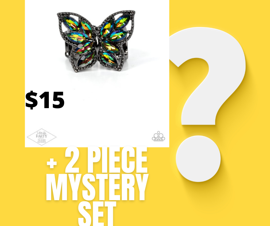 BUNDLE *RING* 3-Pieces Paparazzi ♥ Fluttering Fashionista - Multi ♥  Ring