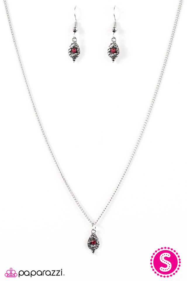 Paparazzi ♥ Shine Your Brightest - Red ♥ Necklace