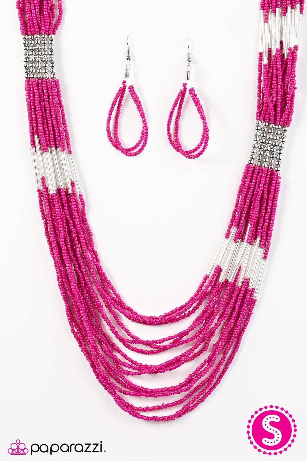 Paparazzi ♥ Let It BEAD - Pink ♥  Necklace