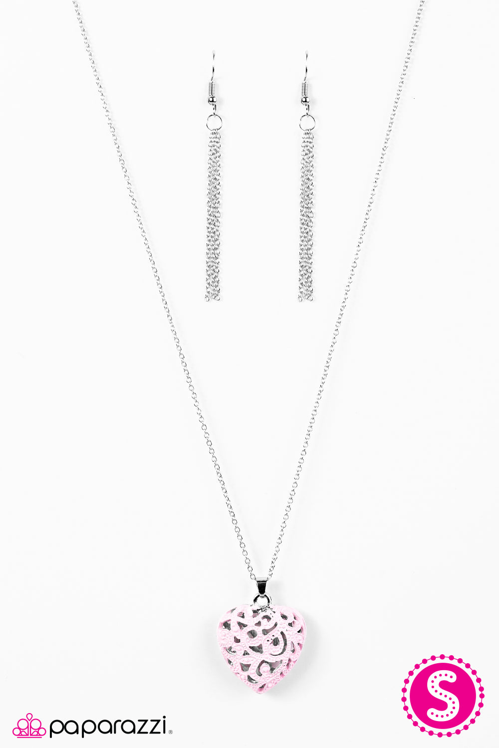 Paparazzi ♥ Work Of HEART - Pink ♥  Necklace