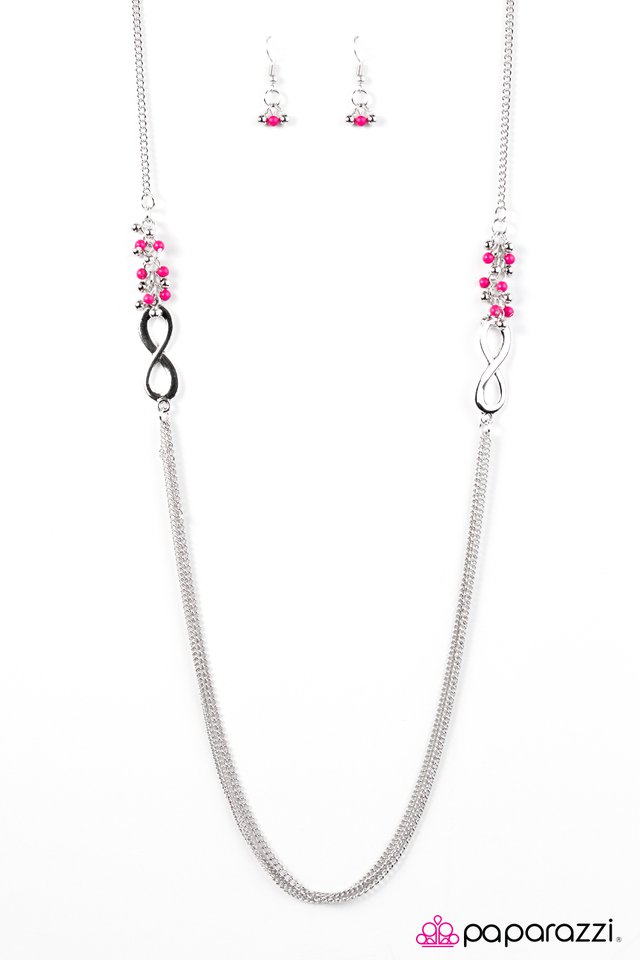 Paparazzi ♥ Endlessly Entwined - Pink ♥ Necklace
