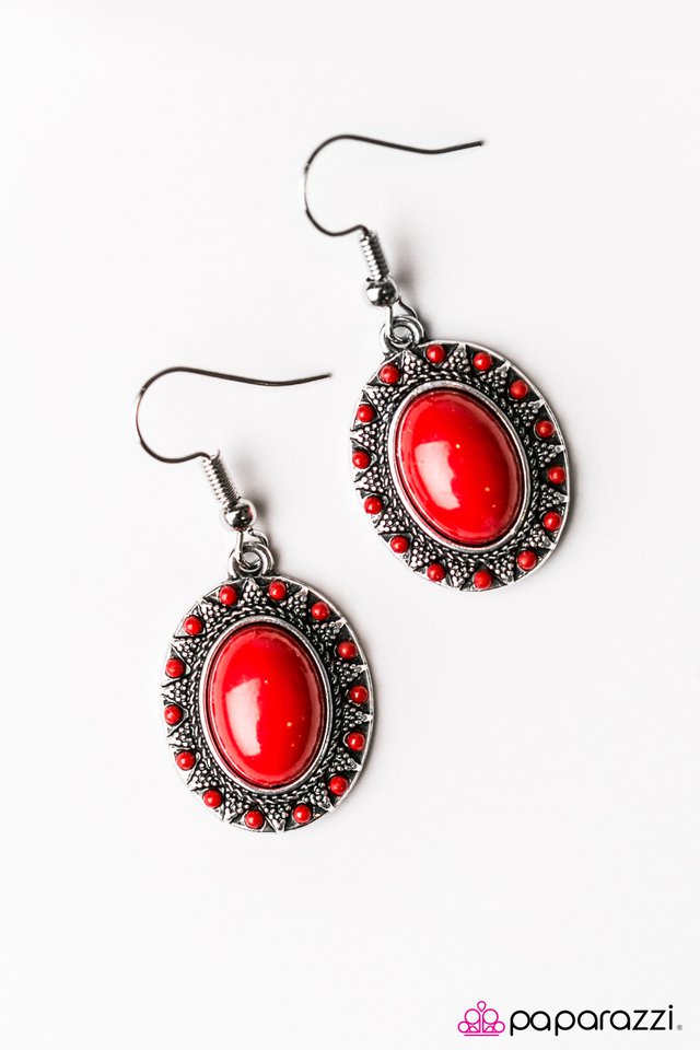 Paparazzi ♥ The Sun Is Up - Red ♥ Earrings